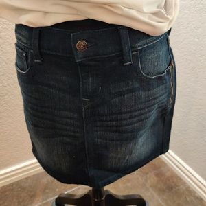 Denim Zipper Pocket Jean Skirt